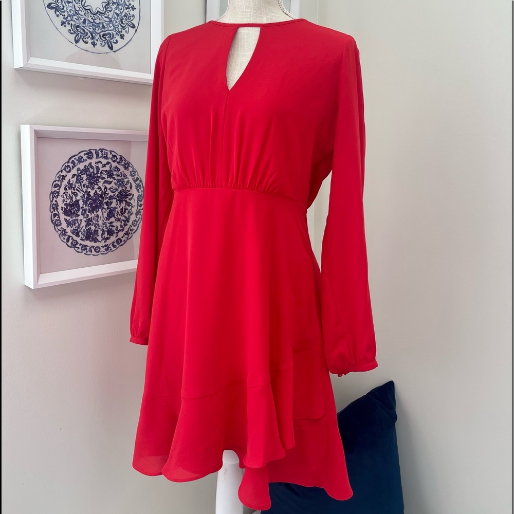 EXPRESS RED RUFFLE DRESS 💃🏼💃🏼💃🏼